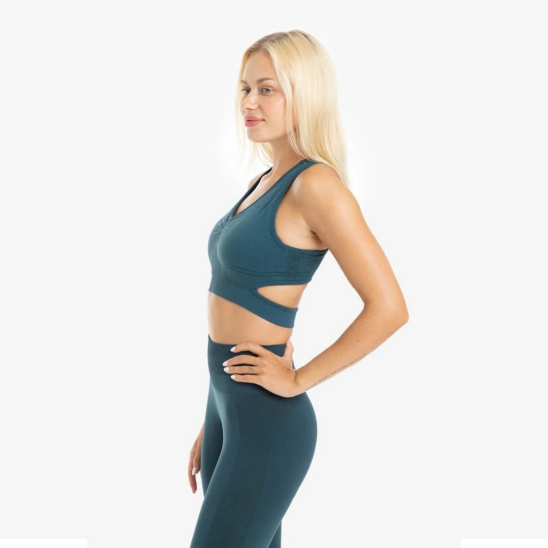 Sujetador Deportivo Tank con Cuello en V Seamless - Image 3